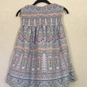 Bright, colorful pattern mini dress